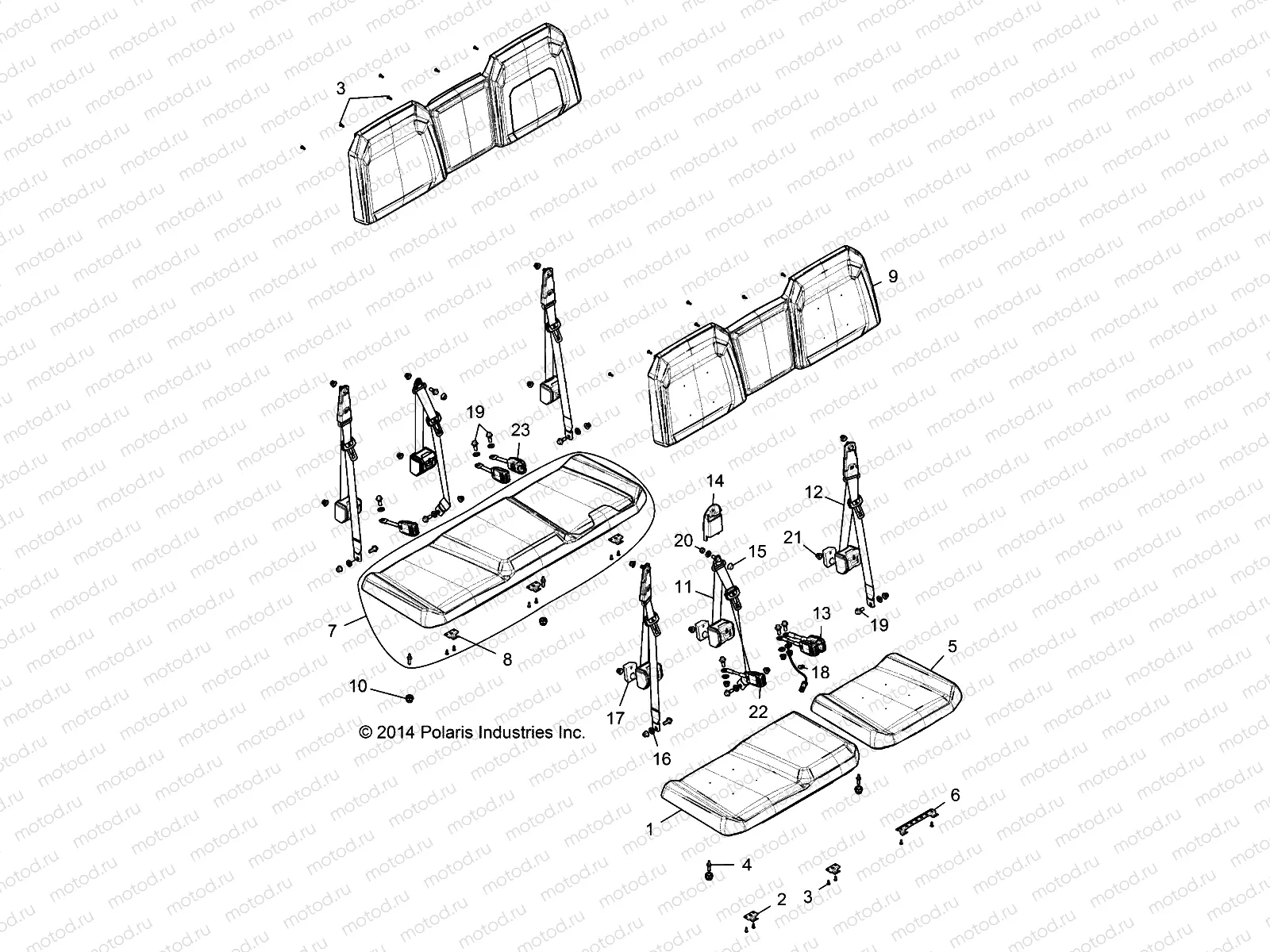 BODY | BODY, SEAT - R17RVA87A1/B1/E87A9/B9 (49RGRSEAT15CREW1)