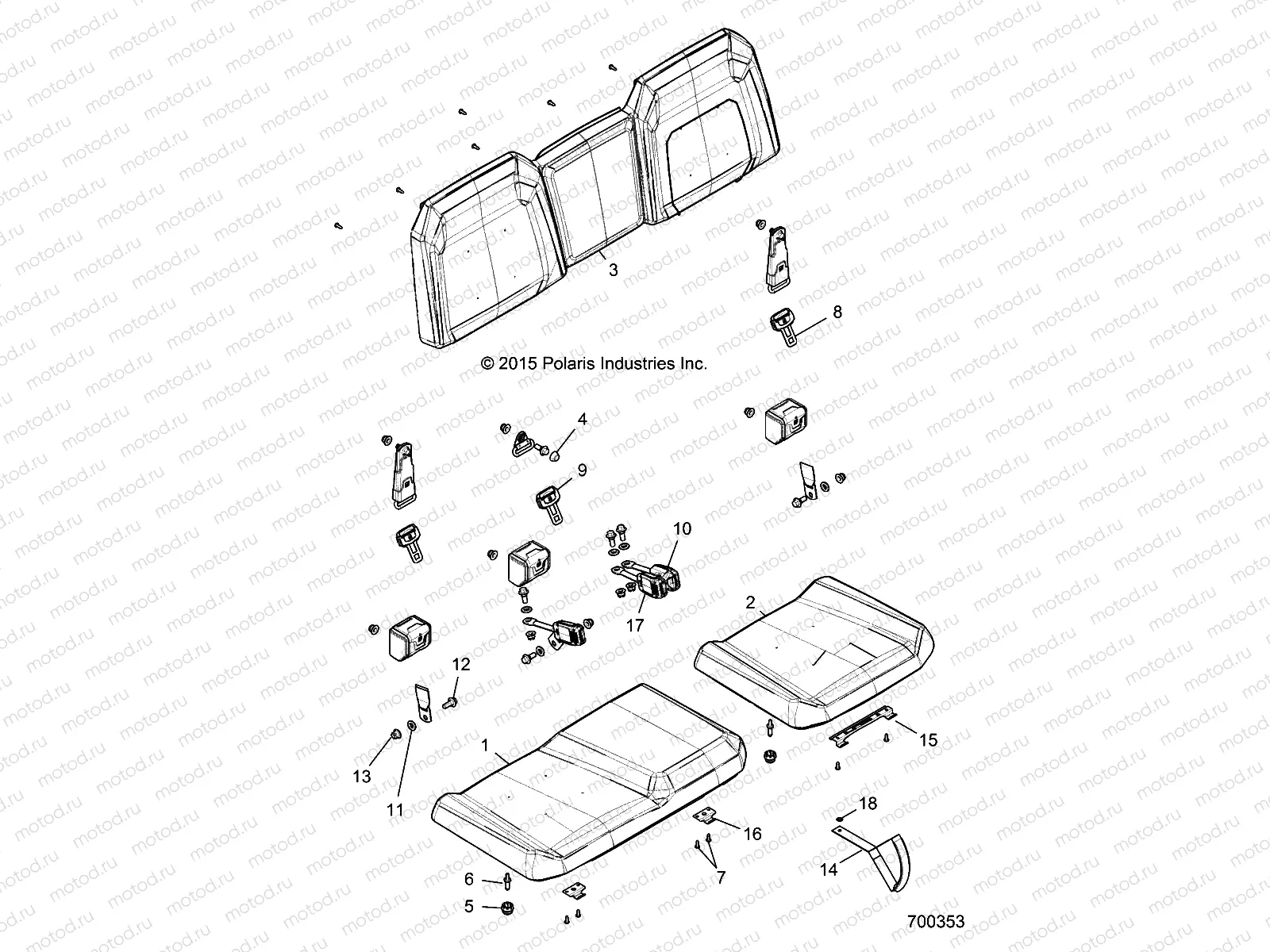 BODY | BODY, SEAT - R18RTAD1B1/ED1N1 (700353)