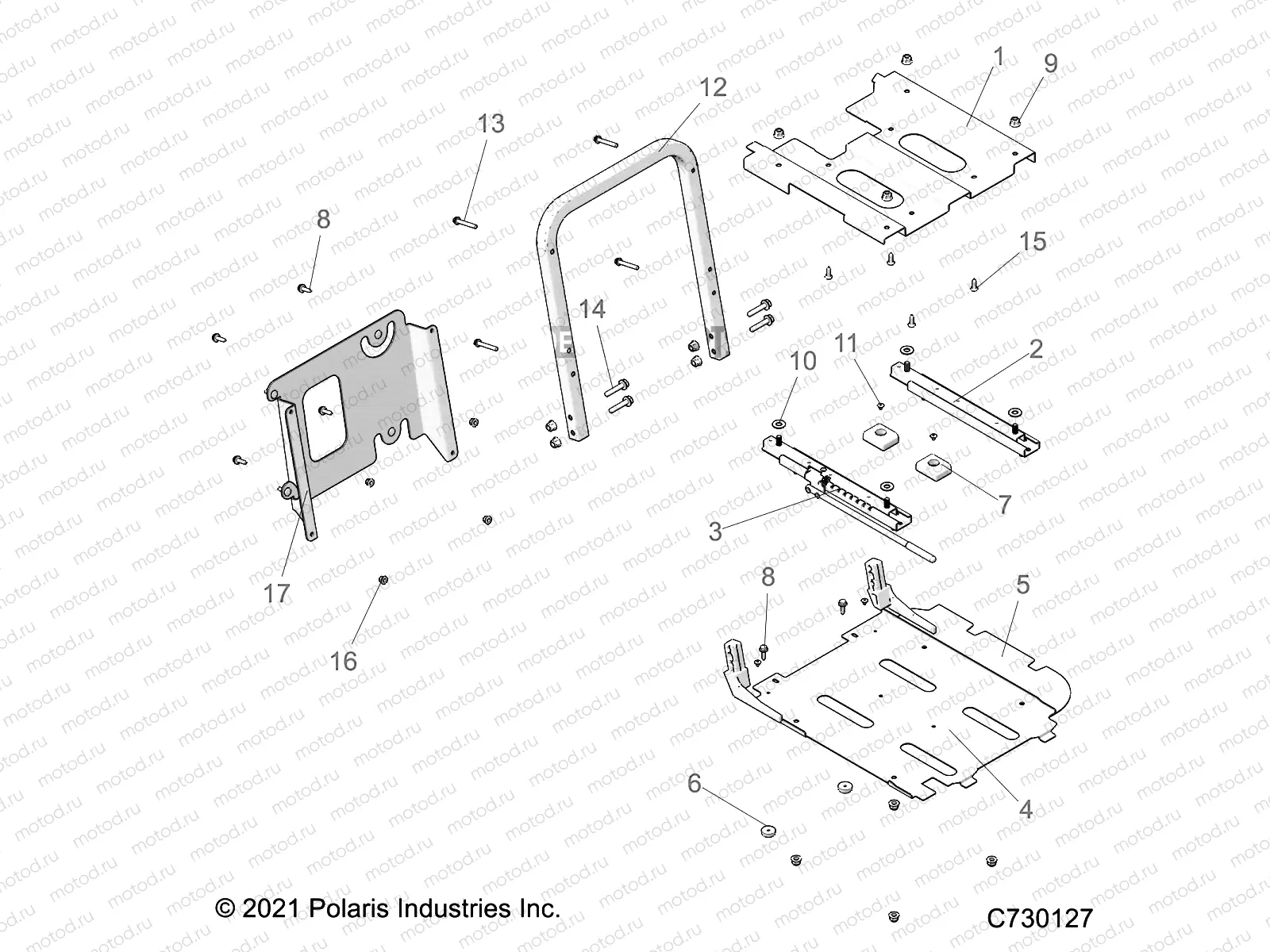 BODY | BODY, SEAT SLIDER DRIVERS SEAT - R22MAS57C1/C9/CK (C730127)