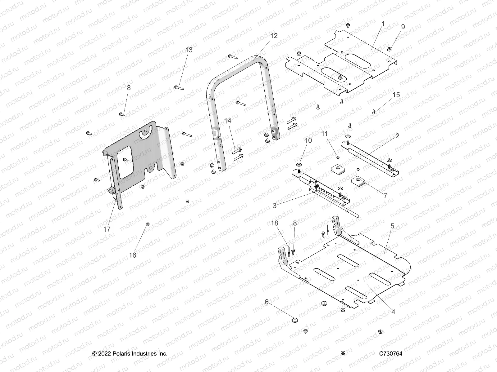 BODY | BODY, SEAT SLIDER DRIVERS SEAT - R23MAS57CK/C9 (C730764)