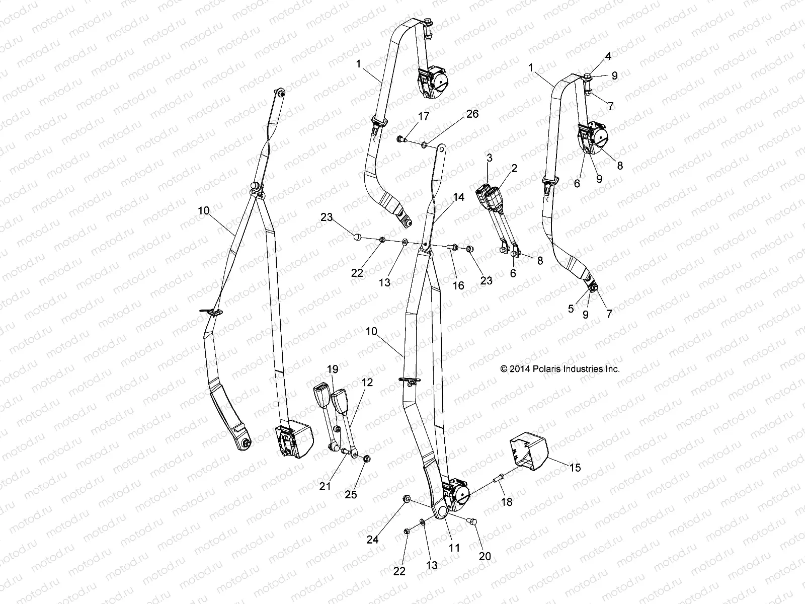 BODY | BODY, SEATBELT, E4, US - L16G4S ALL OPTIONS (49GEMSEATBELTS15E4US)