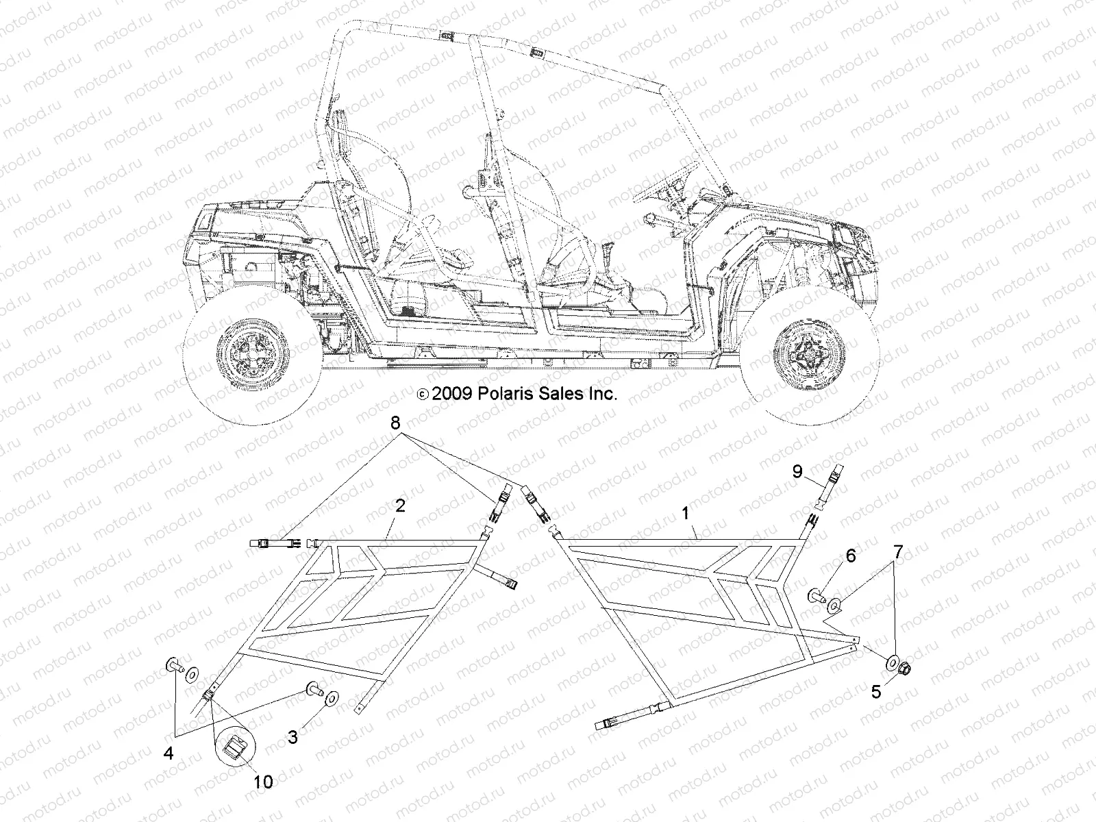 BODY | BODY, SIDE NETS - R10XH76AA (49RGRNETS10RZRS4)