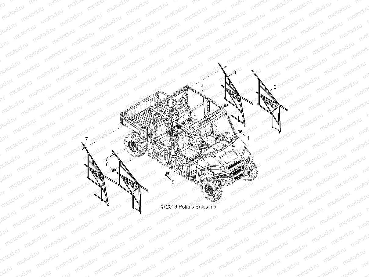 BODY | BODY, SIDE NETS - R14WH88A/9EA ALL OPTIONS (49RGRNETS14CREW)