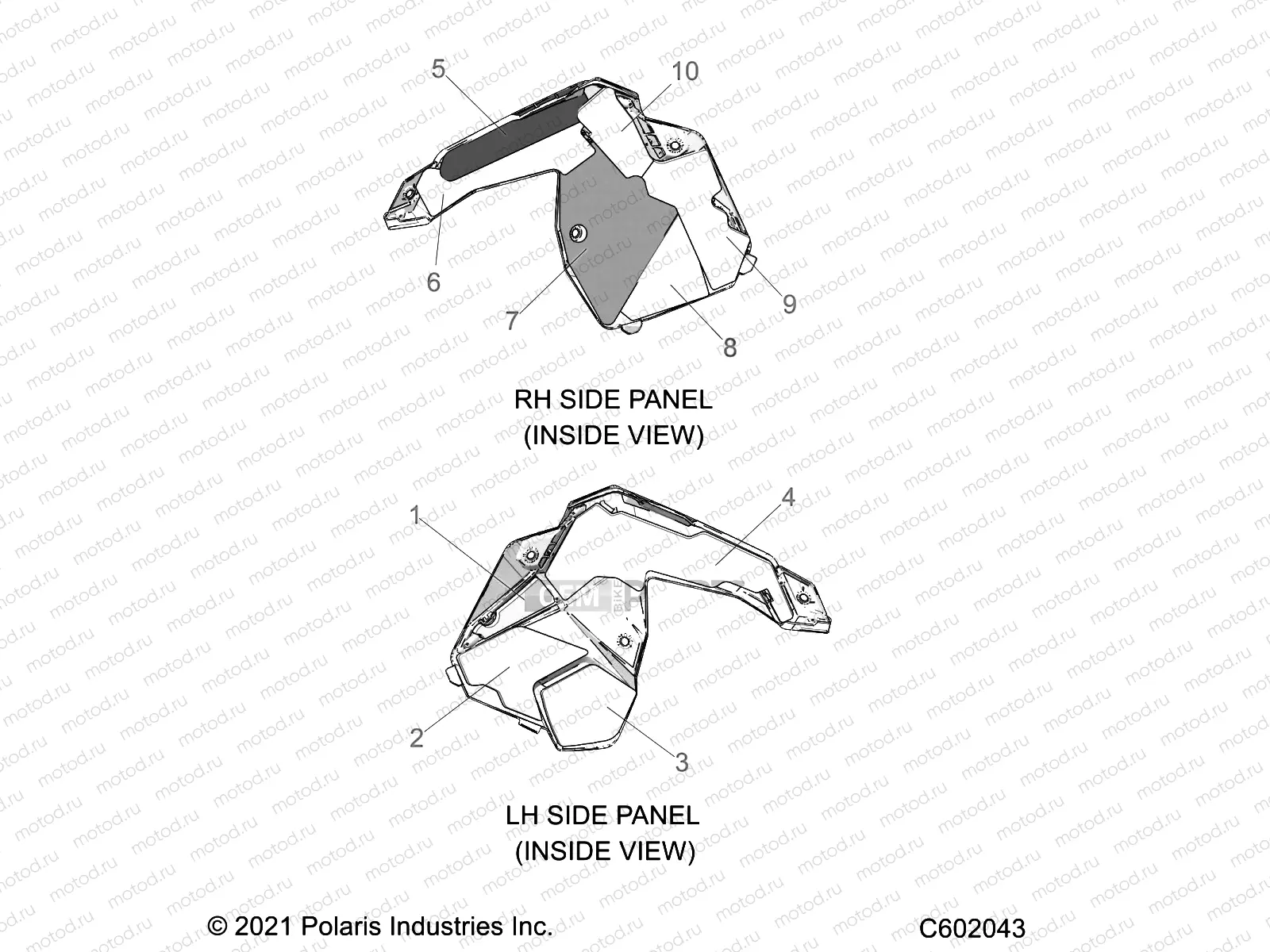 BODY | BODY, SIDE PANEL FOAM/FABRIC - S22TFG8MS/8ME ALL OPTIONS (C602043)