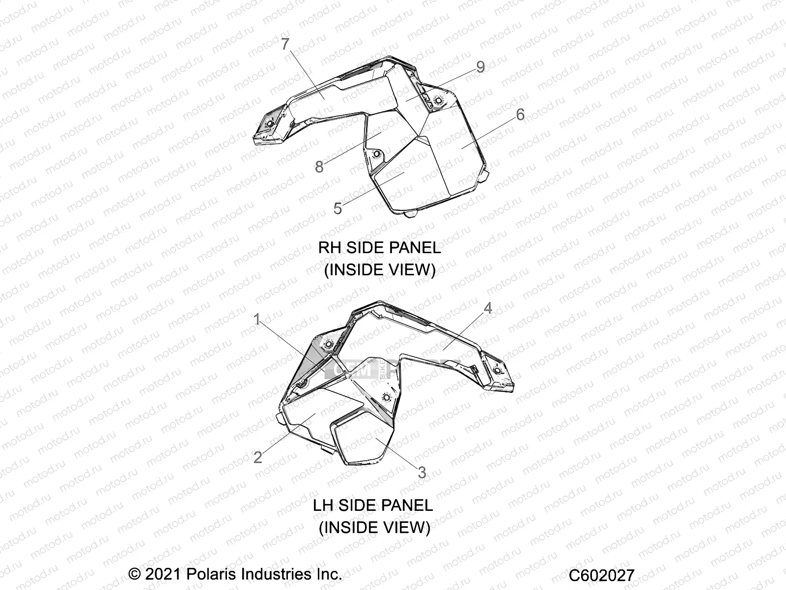 BODY | BODY, SIDE PANEL FOAM/FABRIC - S22TFG8RS/8RE ALL OPTIONS (C602027)