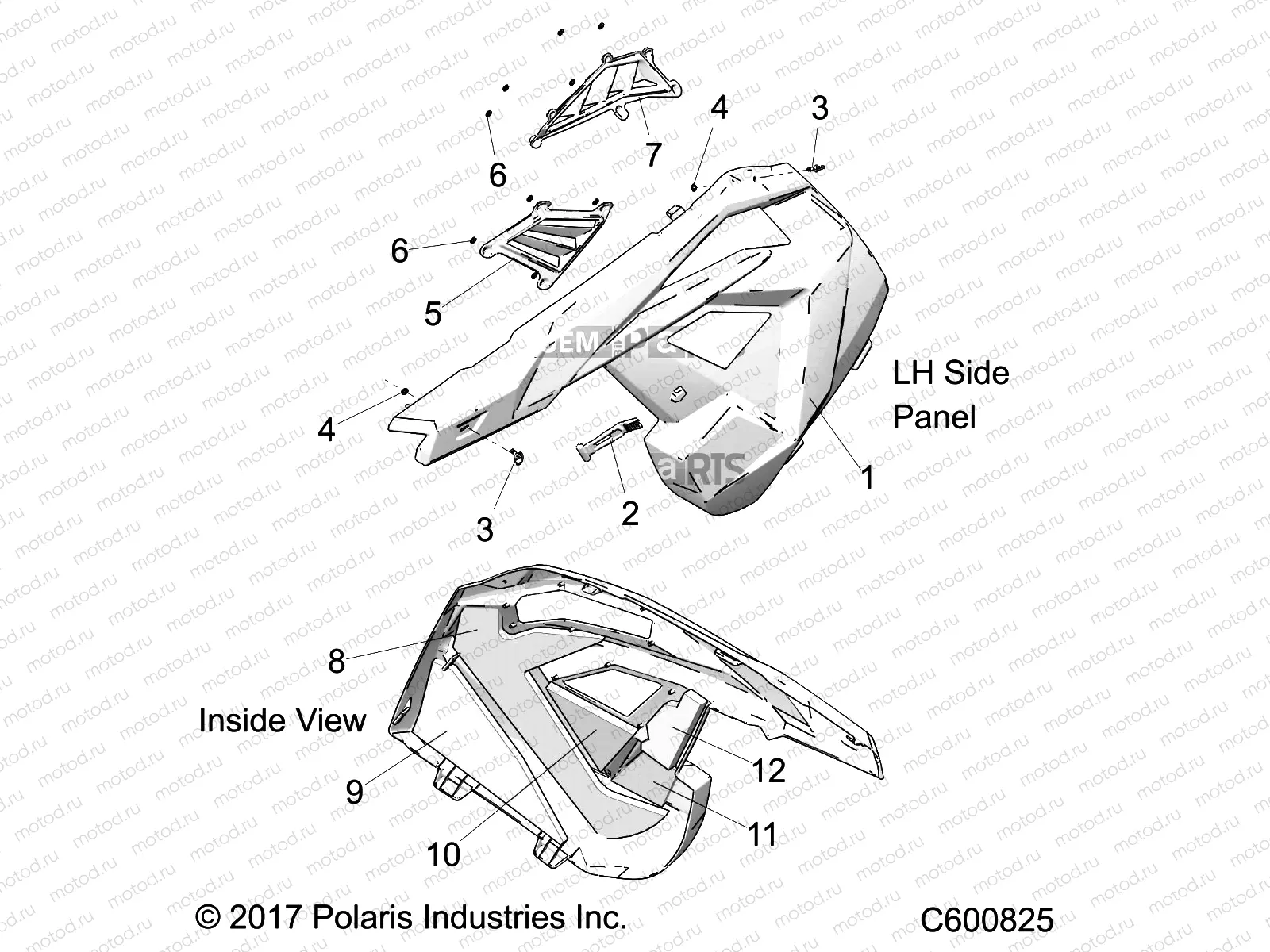 BODY | BODY, SIDE PANEL, LH - S22CEU5TSL (C600825)