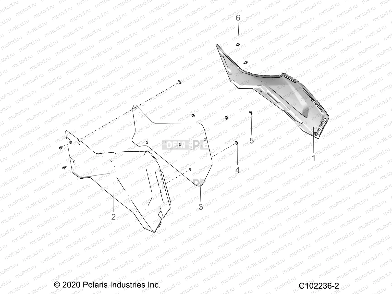 BODY | BODY, SIDE PANELS - A20S6E57A1/3A1 (C102236-2)