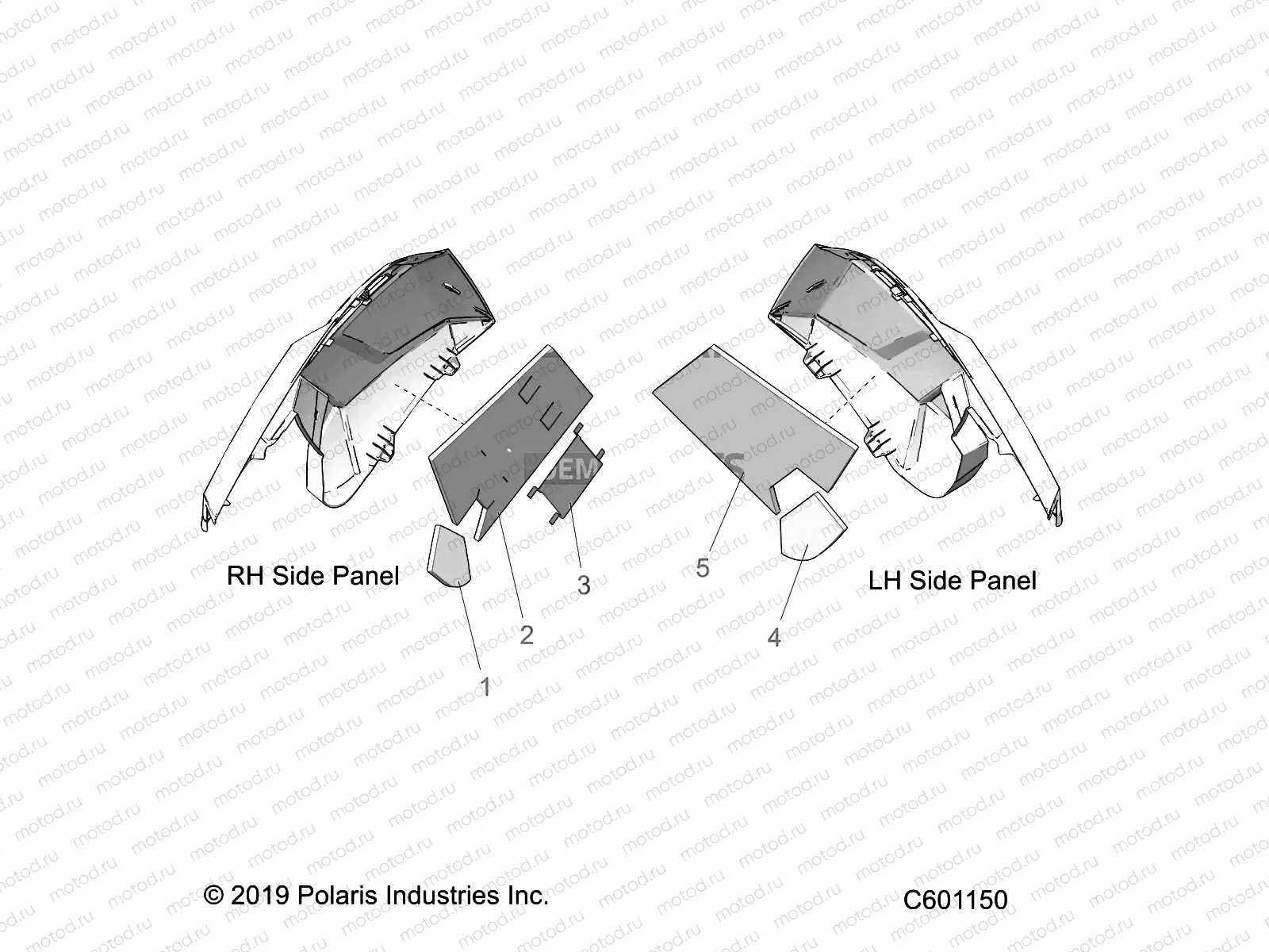 BODY | BODY, SIDE PANELS FOAM/FABRIC - S20CBA6GSL (C601150)