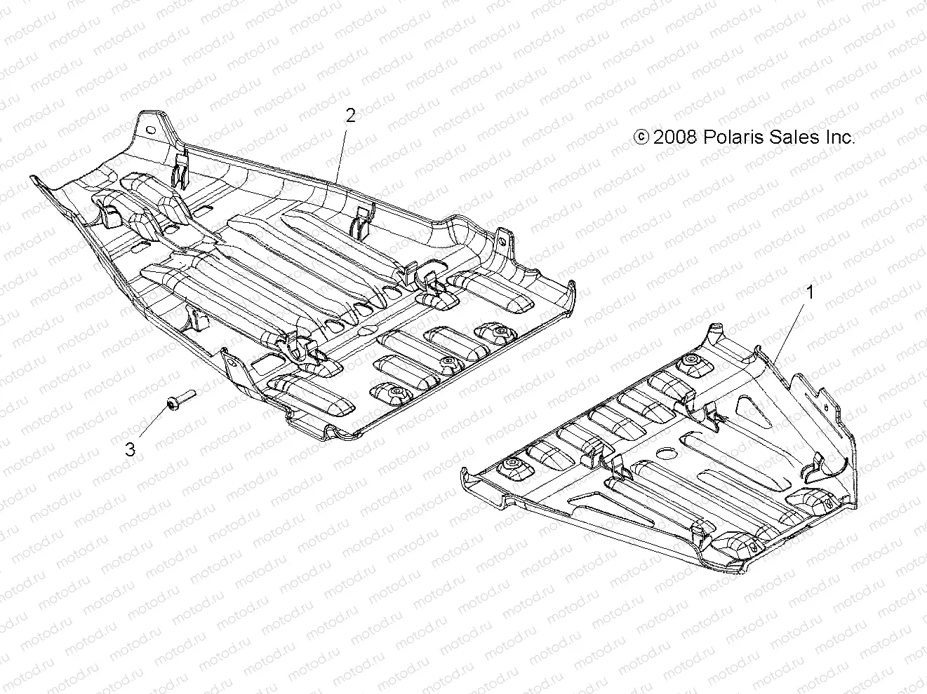 BODY | BODY, SKID PLATES - A09ZN85/8X ALL OPTIONS (49ATVSKIDPLATE09SPXP550)