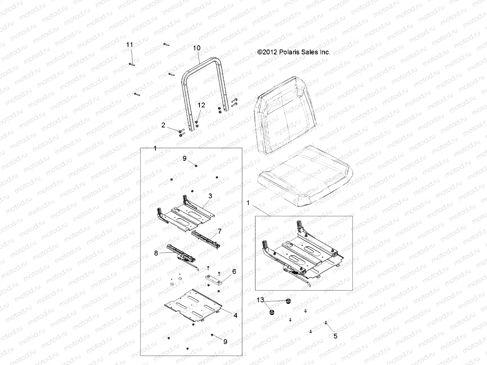 BODY | BODY, SLIDER, DRIVERS SEAT - R16RTU87FK (49RGRSEAT13SLIDER)