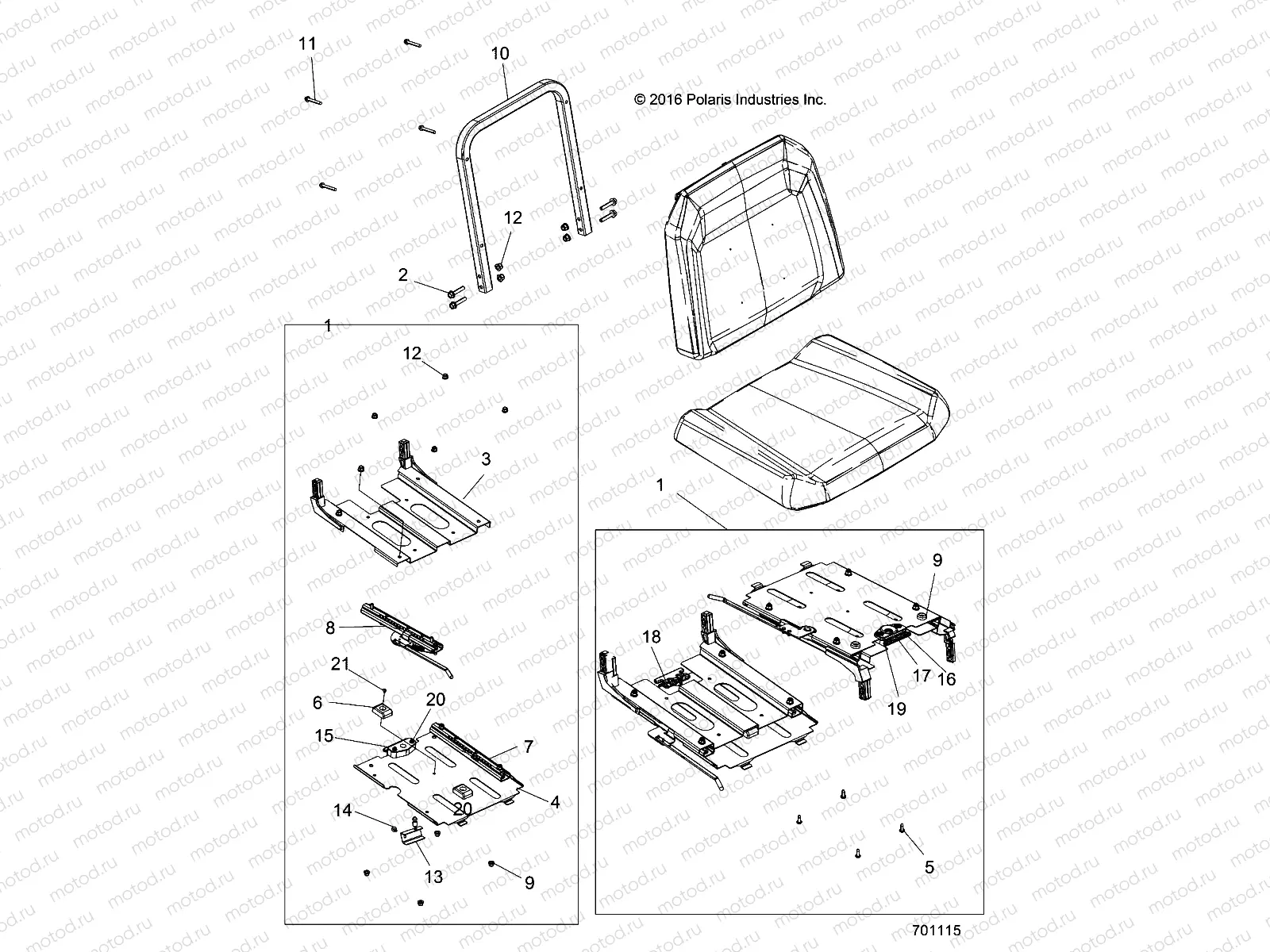 BODY | BODY, SLIDER, DRIVERS SEAT - R18RVE99AS/AX (701115)