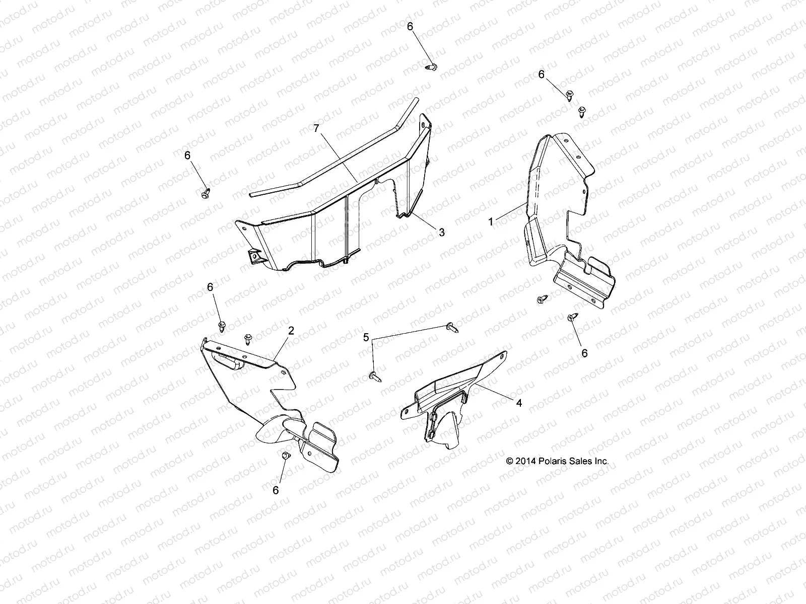 BODY | BODY, SPLASH SHIELDS - A18DAA57F5 (49ATVSHIELD15ACE570)