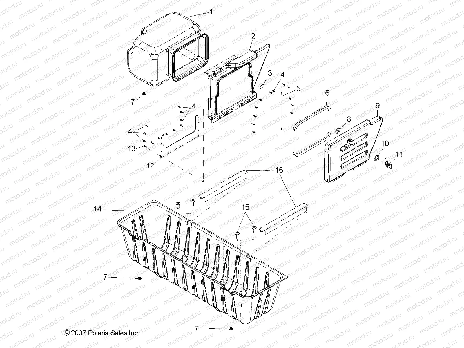 BODY | BODY, STORAGE BOX - R08WH68AG/AH/AK/AR (49RGRSTORAGE08CREW)