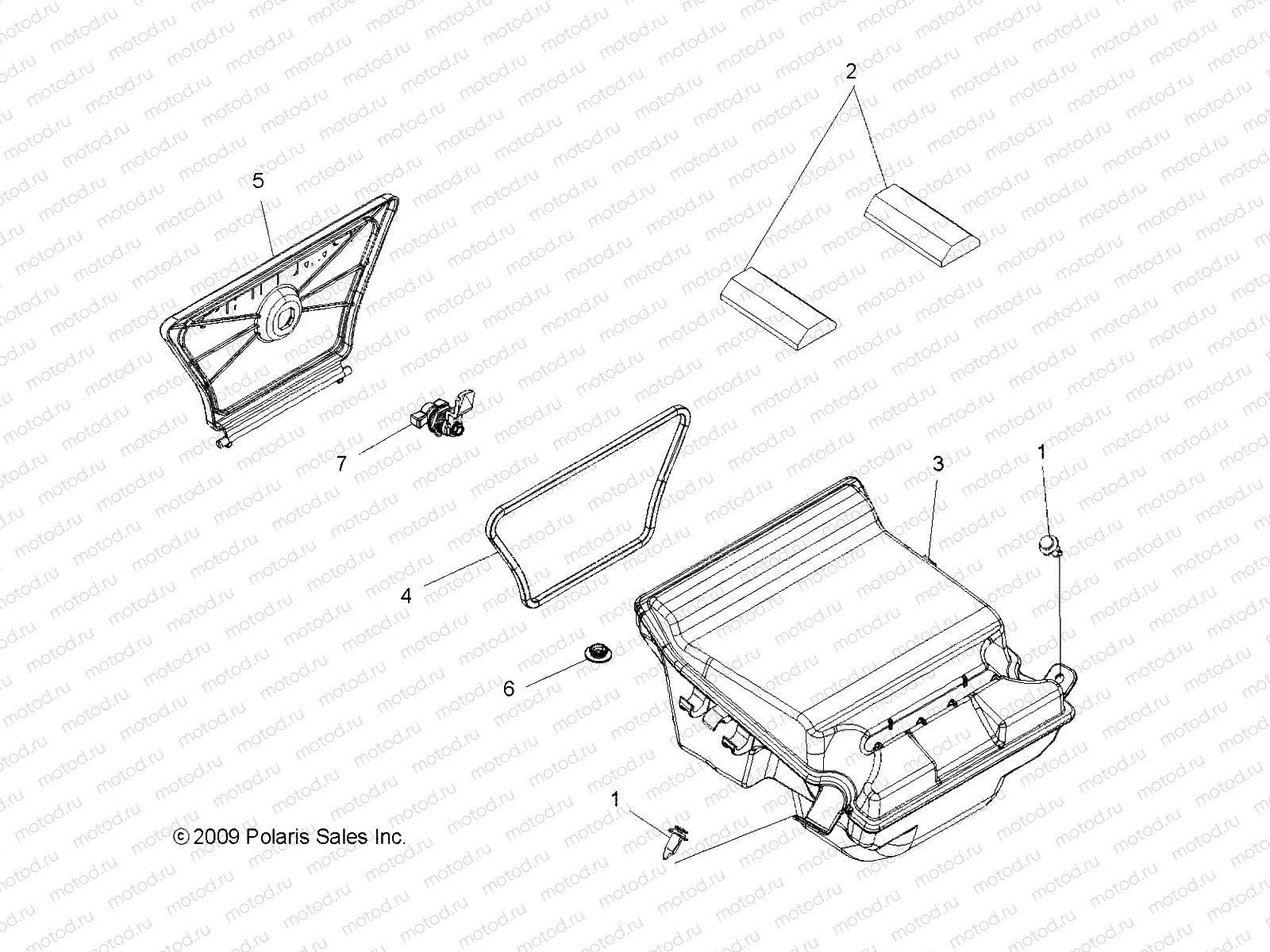 BODY | BODY, STORAGE BOX, REAR - A13DH50AX/AZ (49ATVSTORAGERR10SP500TRG)