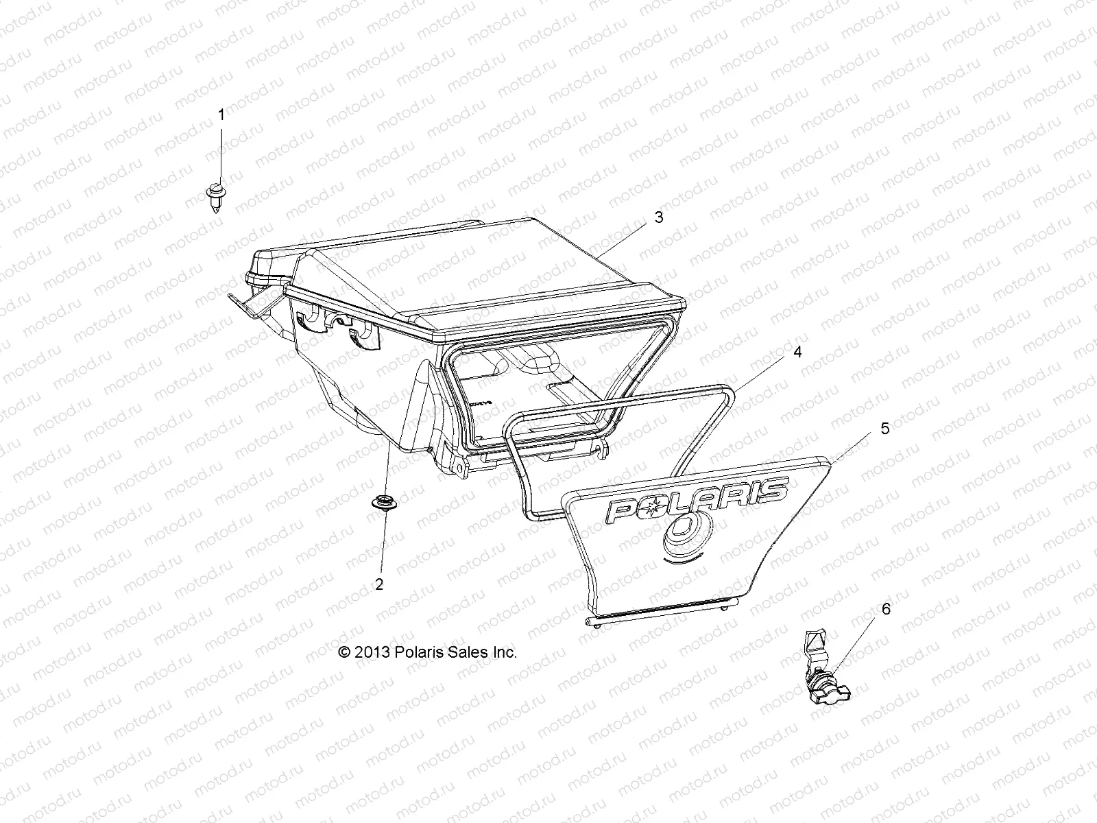 BODY | BODY, STORAGE BOX, REAR - A16SHC57CM (49ATVSTORAGERR14SP570)