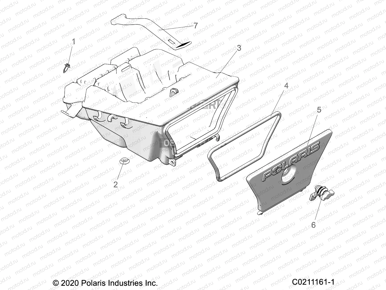 BODY | BODY, STORAGE BOX, REAR - A21SDE57B4 (C0211161-1)