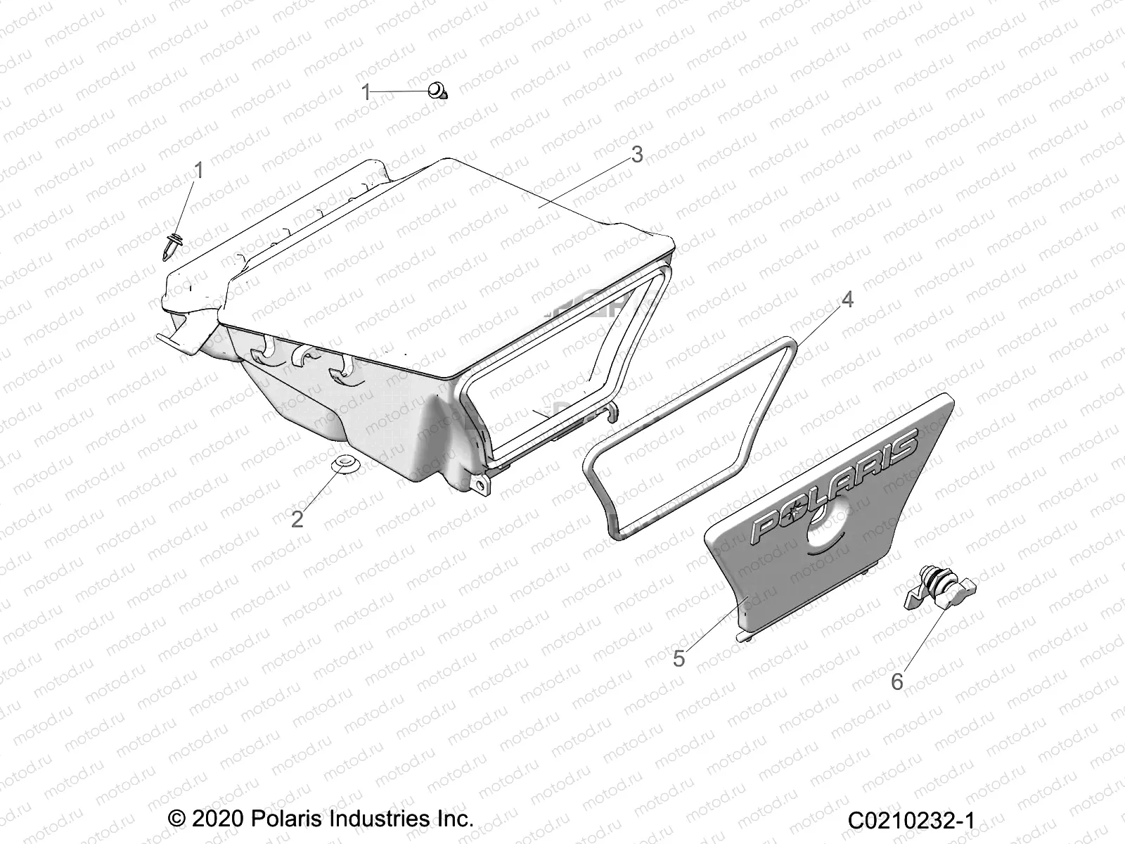 BODY | BODY, STORAGE BOX, REAR - A23SDE57P4 (C0210232-1)