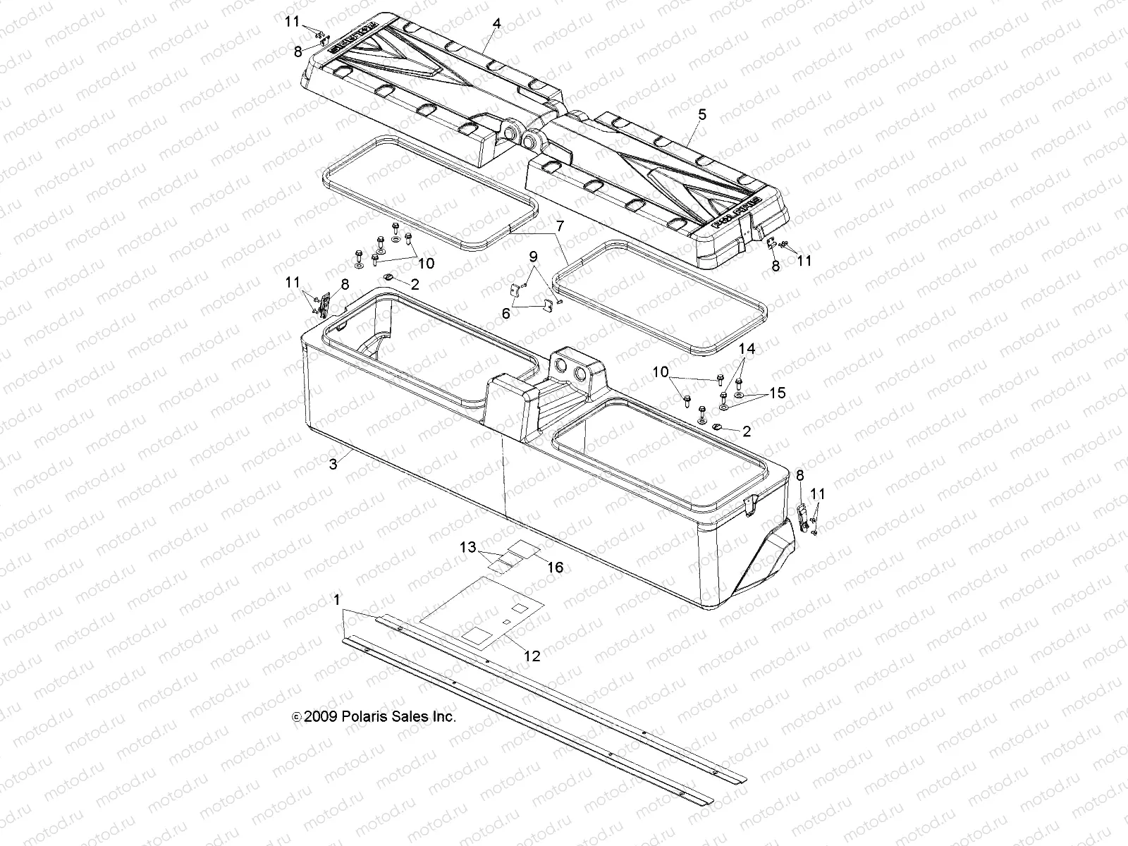 BODY | BODY, STORAGE BOX, REAR - R13HR76AG/AR (49RGRSTORAGE106X6)