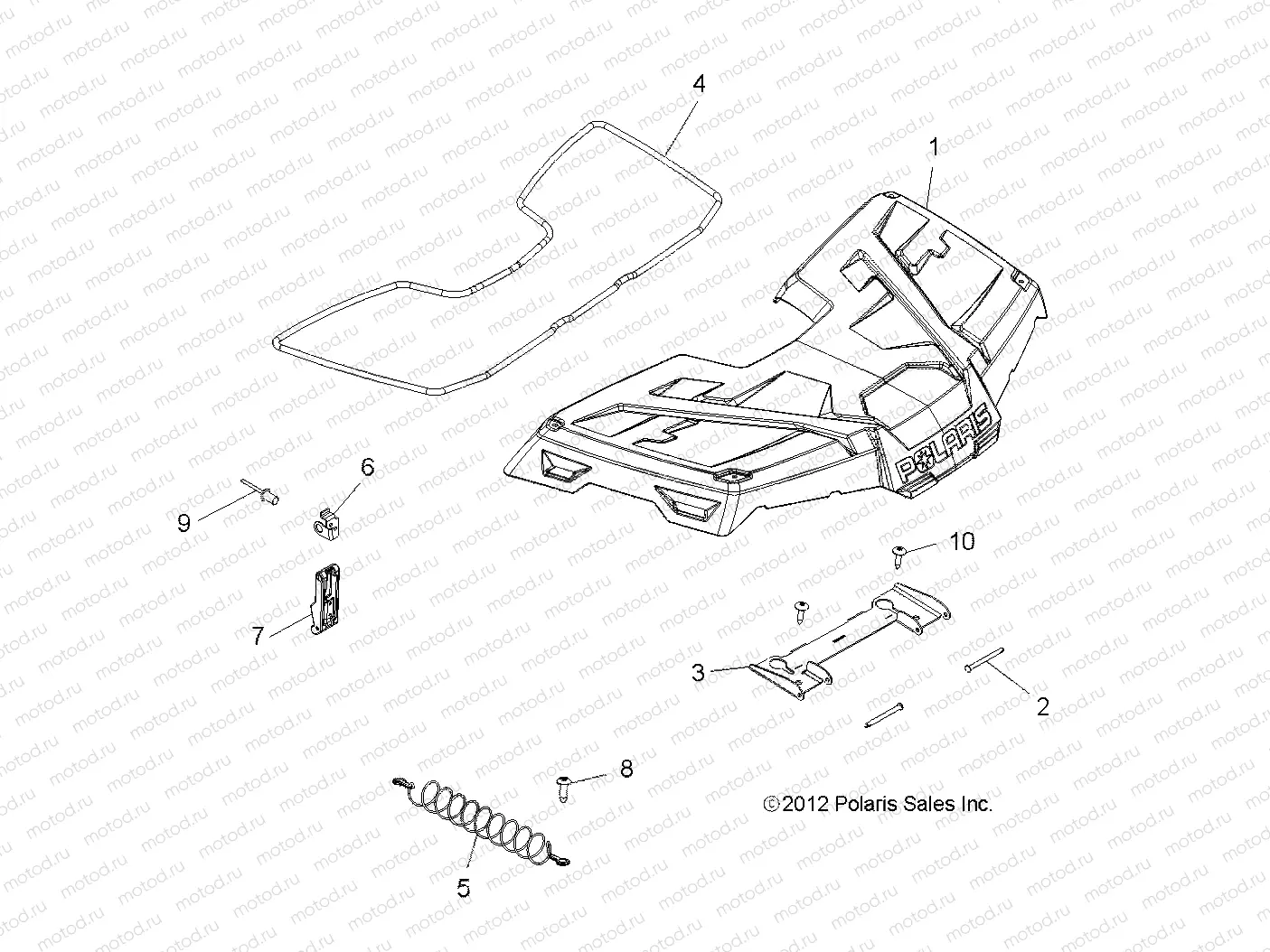 BODY | BODY, STORAGE, FRONT - A14CF76FA (49ATVSTORAGE13SP500TR)