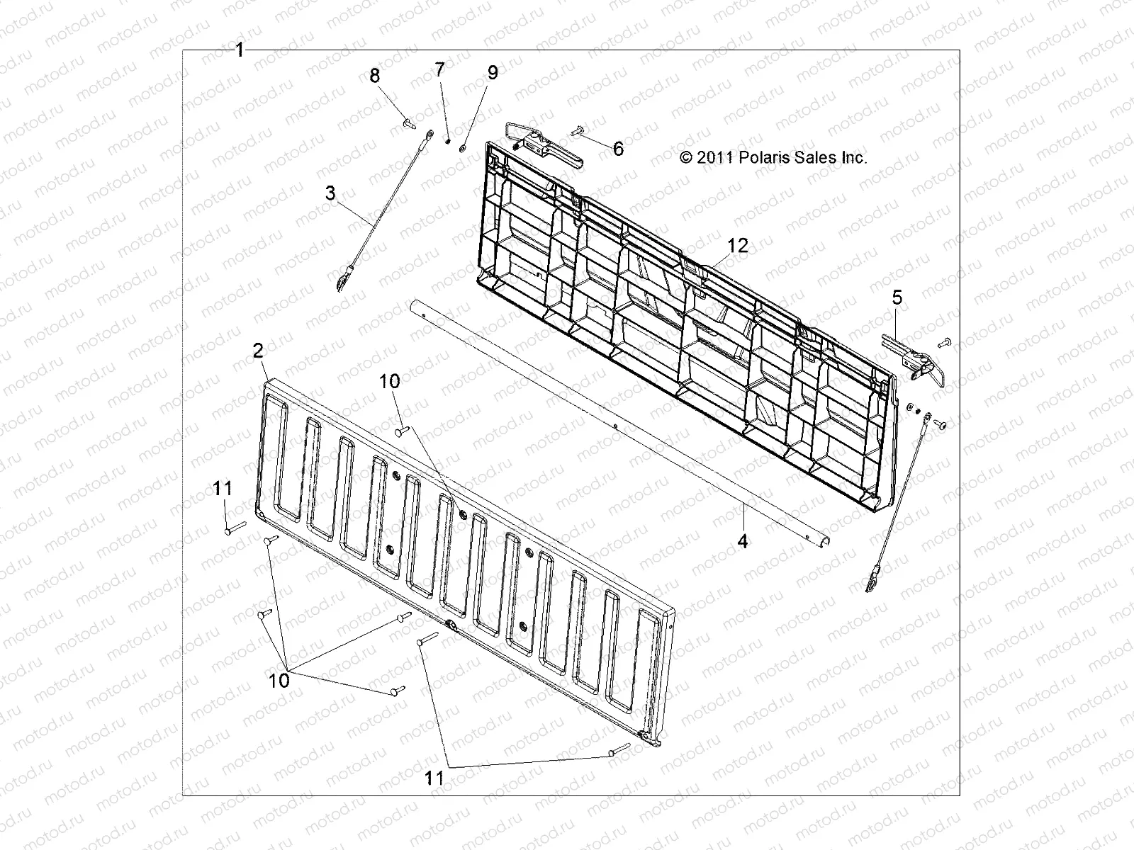 BODY | BODY, TAILGATE ASM. - R14RH57AA/AC/AR/6EAZ (49RGRTAILGATE12LSV)