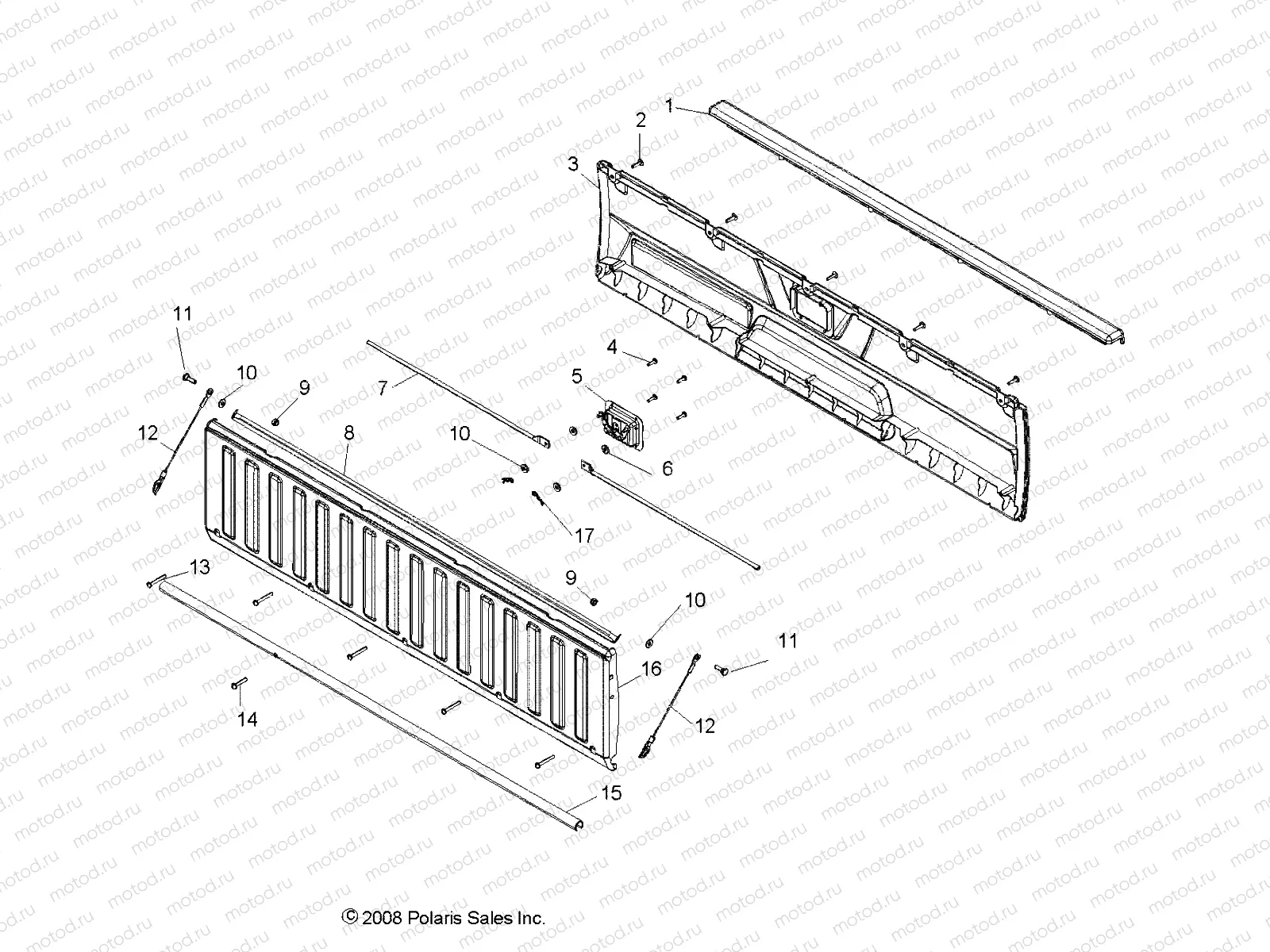 BODY | BODY, TAILGATE ASM. - R14TH90FX (49RGRTAILGATE095004X4)