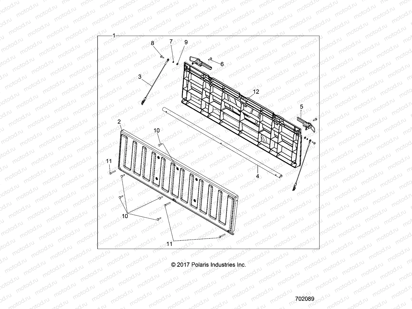 BODY | BODY, TAILGATE ASM. - R18RMA57F1/S57C1/F1/CV/T57C1 (702089)