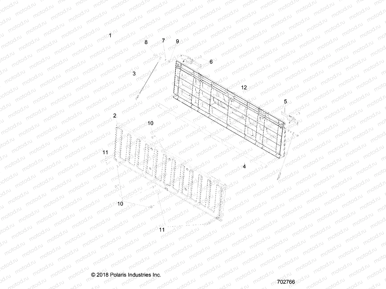 BODY | BODY, TAILGATE ASM. - R20MAA57B1/B9/EBH (702766)