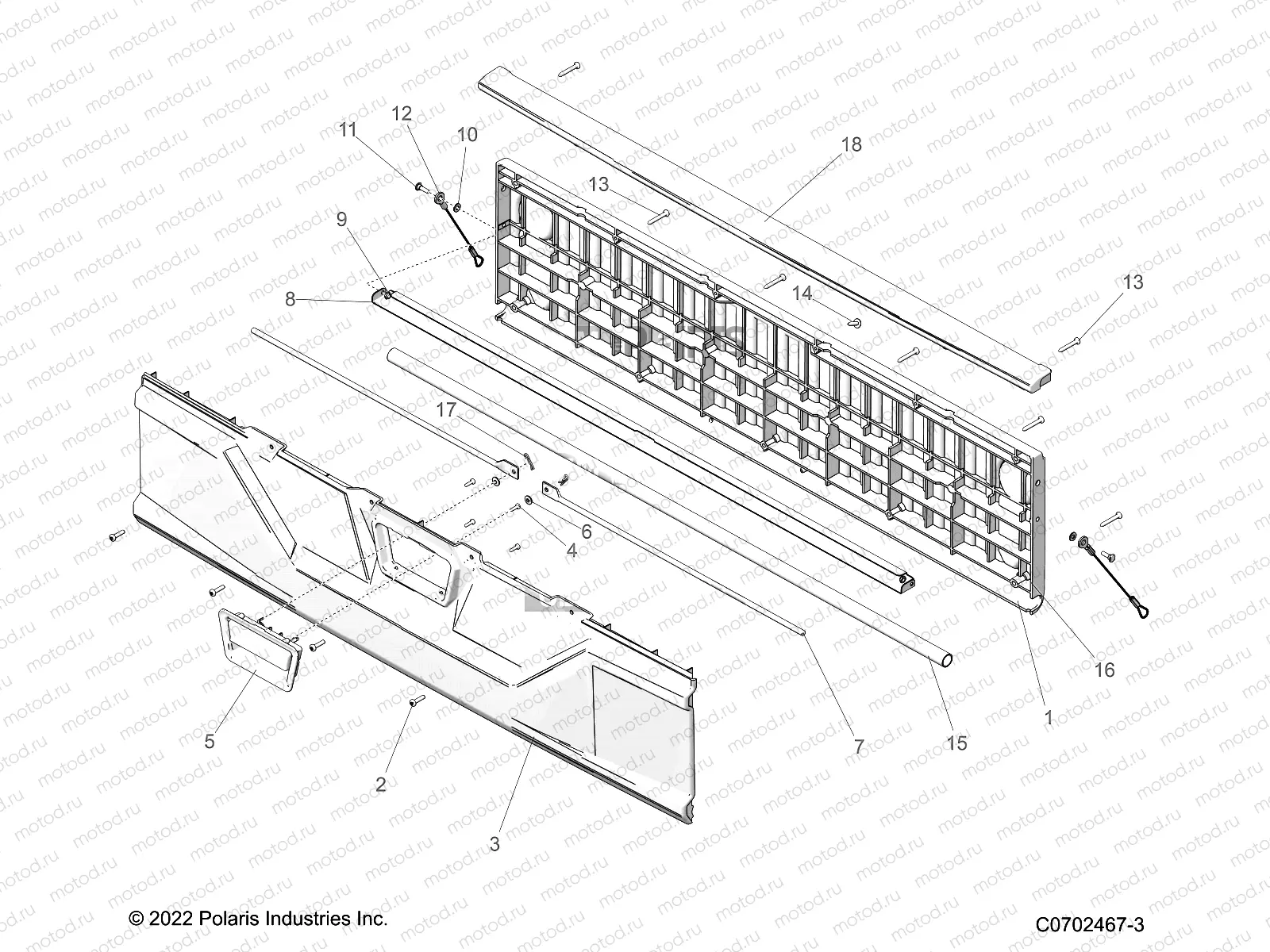 BODY | BODY, TAILGATE ASM. - R23CCA57A1/A7 (C0702467-3)
