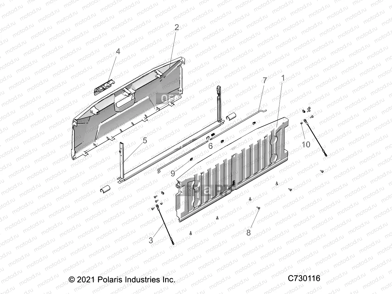 BODY | BODY, TAILGATE ASM. - R23MAA57F1/SC9/CK/F1/F9 (C730116)