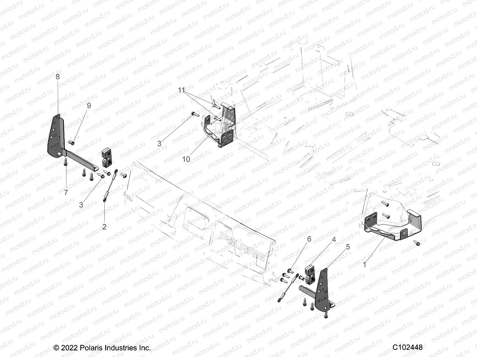BODY | BODY, TAILGATE BRACKETS - A23SWE57F1/S57C1/C2 (C102448)
