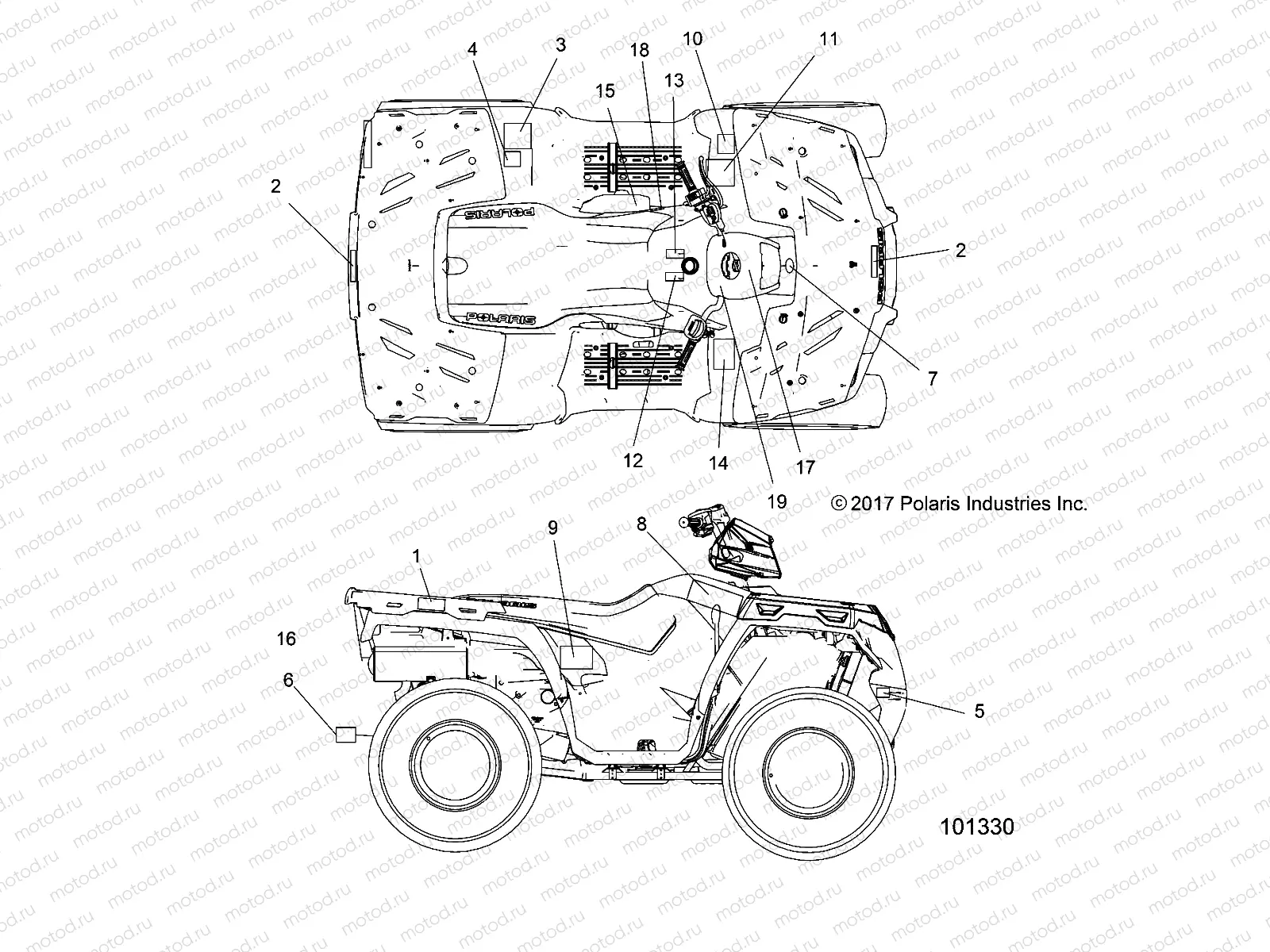 BODY | BODY, USA DECALS - A19SEA57B1/5/9/E57B1/5/9/F57B4/SEY57B5/SEZ57BZ