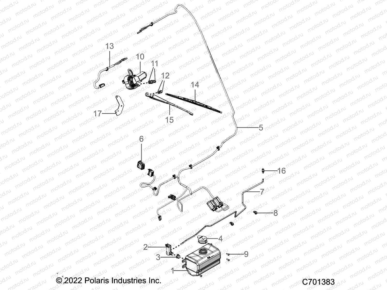 BODY | BODY, WATER BOTTLE PUMP ASM AND WIPER KIT - R22RSV99AG/BG/2AG/2BG (C701383)