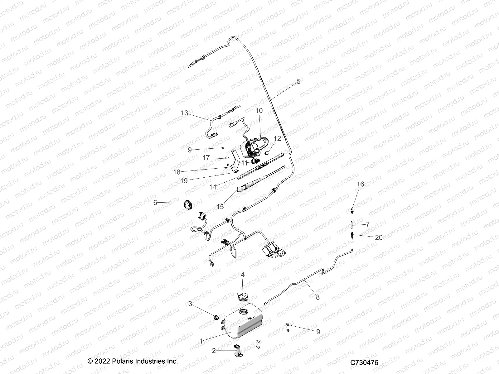 BODY | BODY, WATER BOTTLE PUMP ASM AND WIPER KIT - R23RRY99A9/AJ/AK/AX/B9/BJ/BK/BX (C730476)