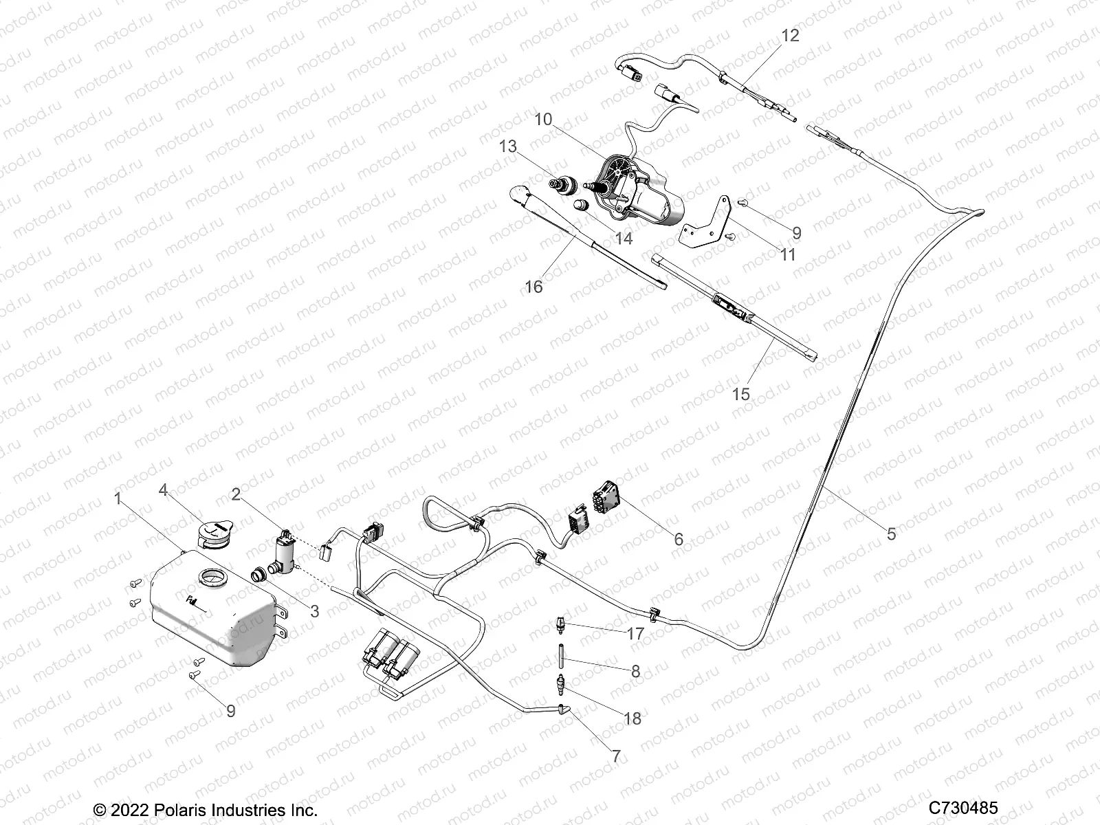 BODY | BODY, WATER BOTTLE PUMP ASM AND WIPER KIT - R23RSV99AC (C730485)