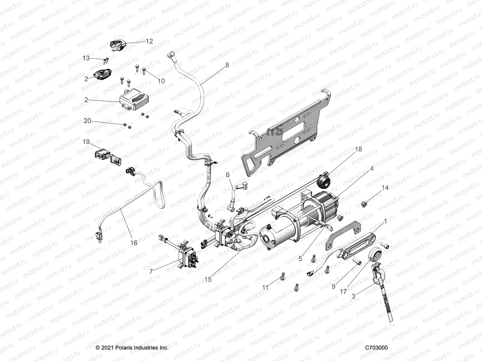 BODY | BODY, WINCH - R22RRJ99A9/B9 (C703000)