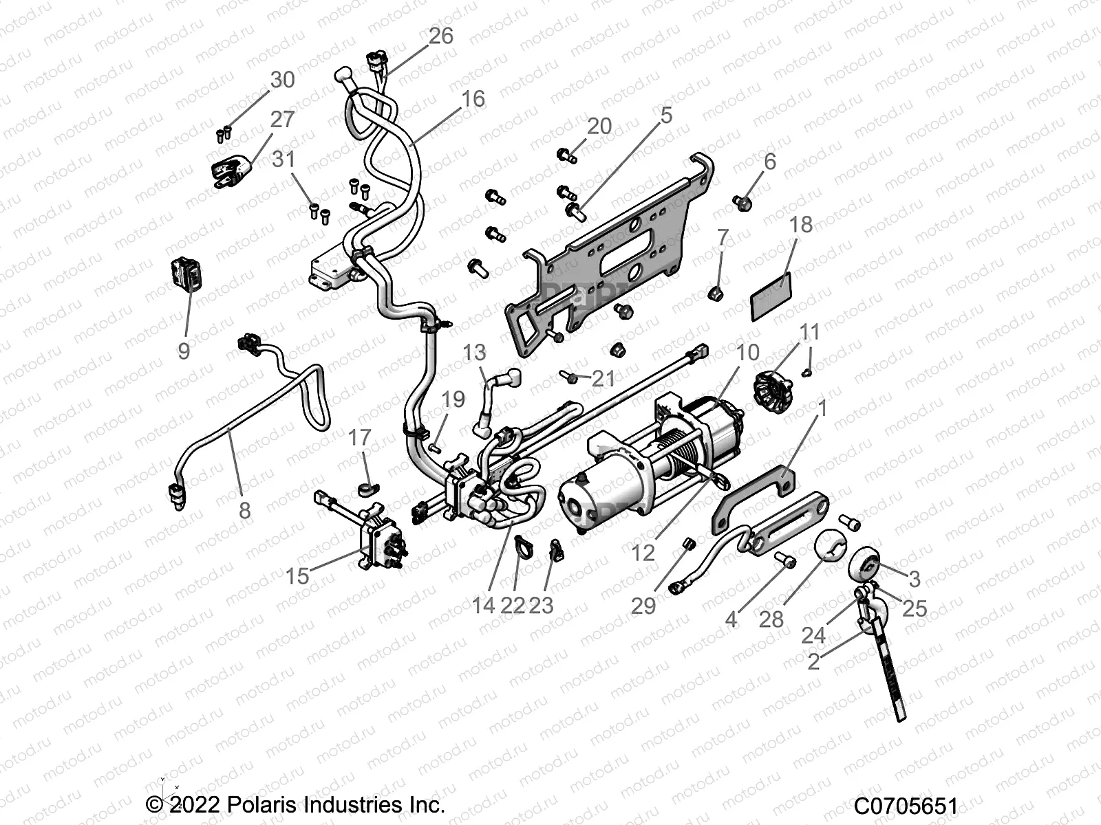 BODY | BODY, WINCH - R22RRV99AG/2AG/2BG (C0705651)