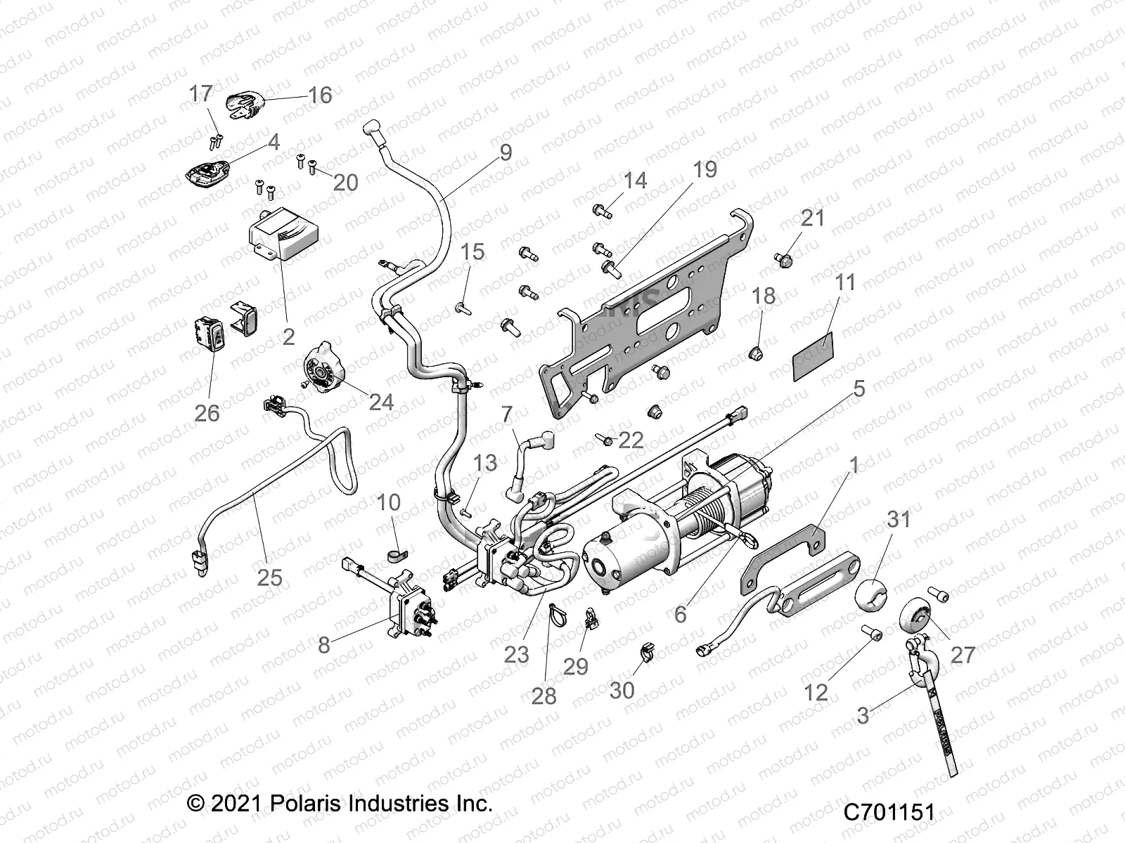 BODY | BODY, WINCH - R22RSU99A9/AC/AM/AS/B9/BC/BM/BS (C701151)