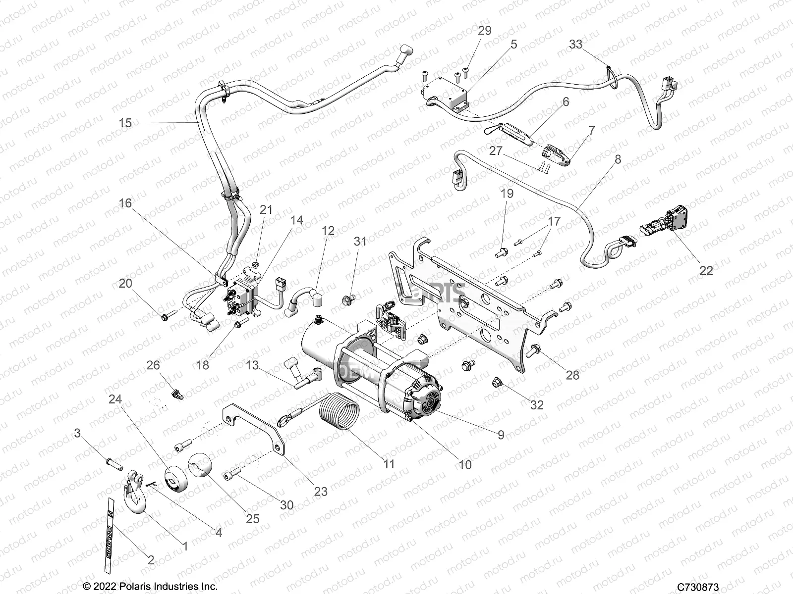BODY | BODY, WINCH - R23RRU99A9/AJ/AK/AX/B9/BJ/BK/BX (C730873)