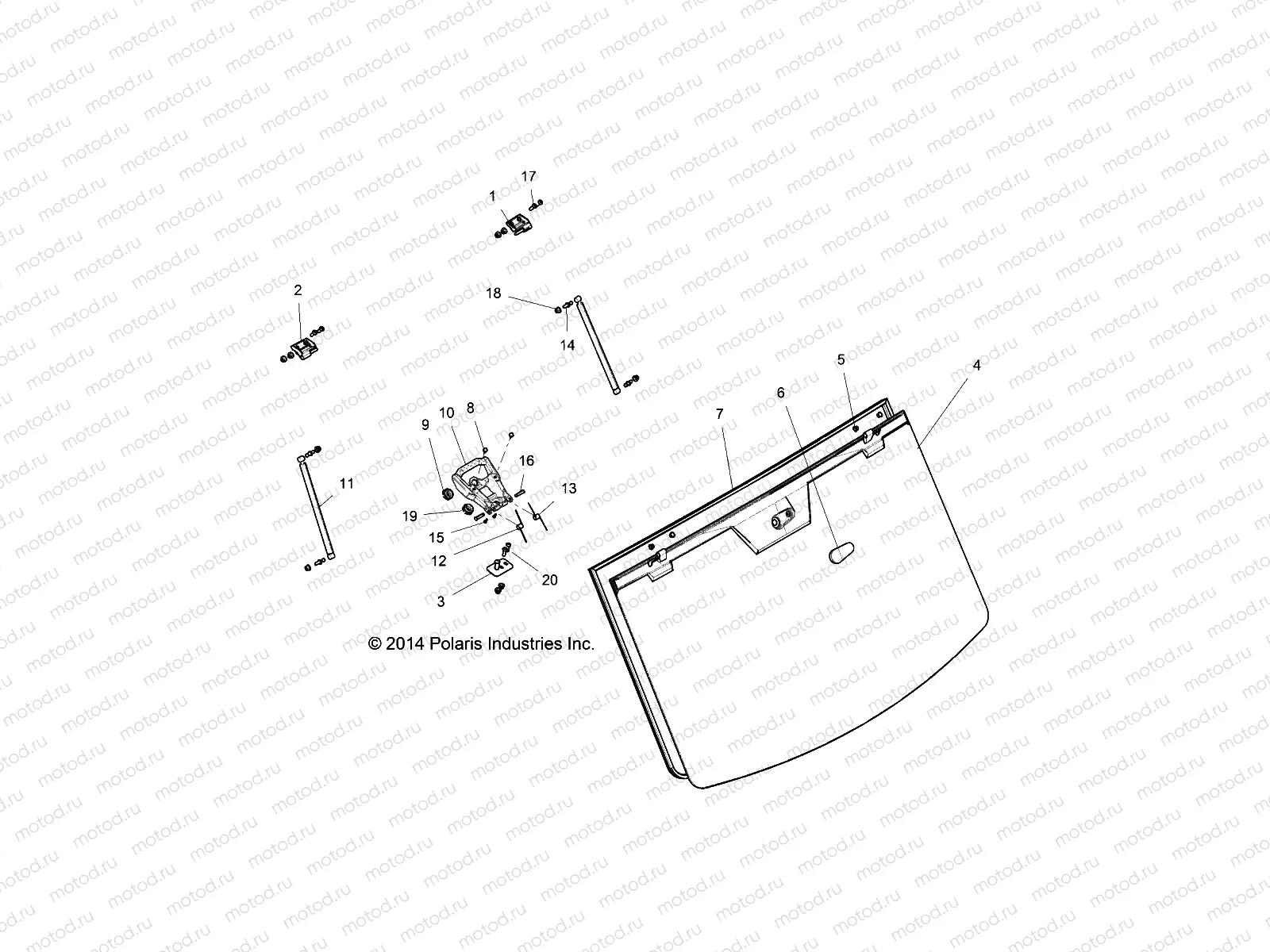 BODY | BODY, WINDSHIELD - D142M9JDJ/2D9JDJ (49BRUTUSWINDSHIELD142M)
