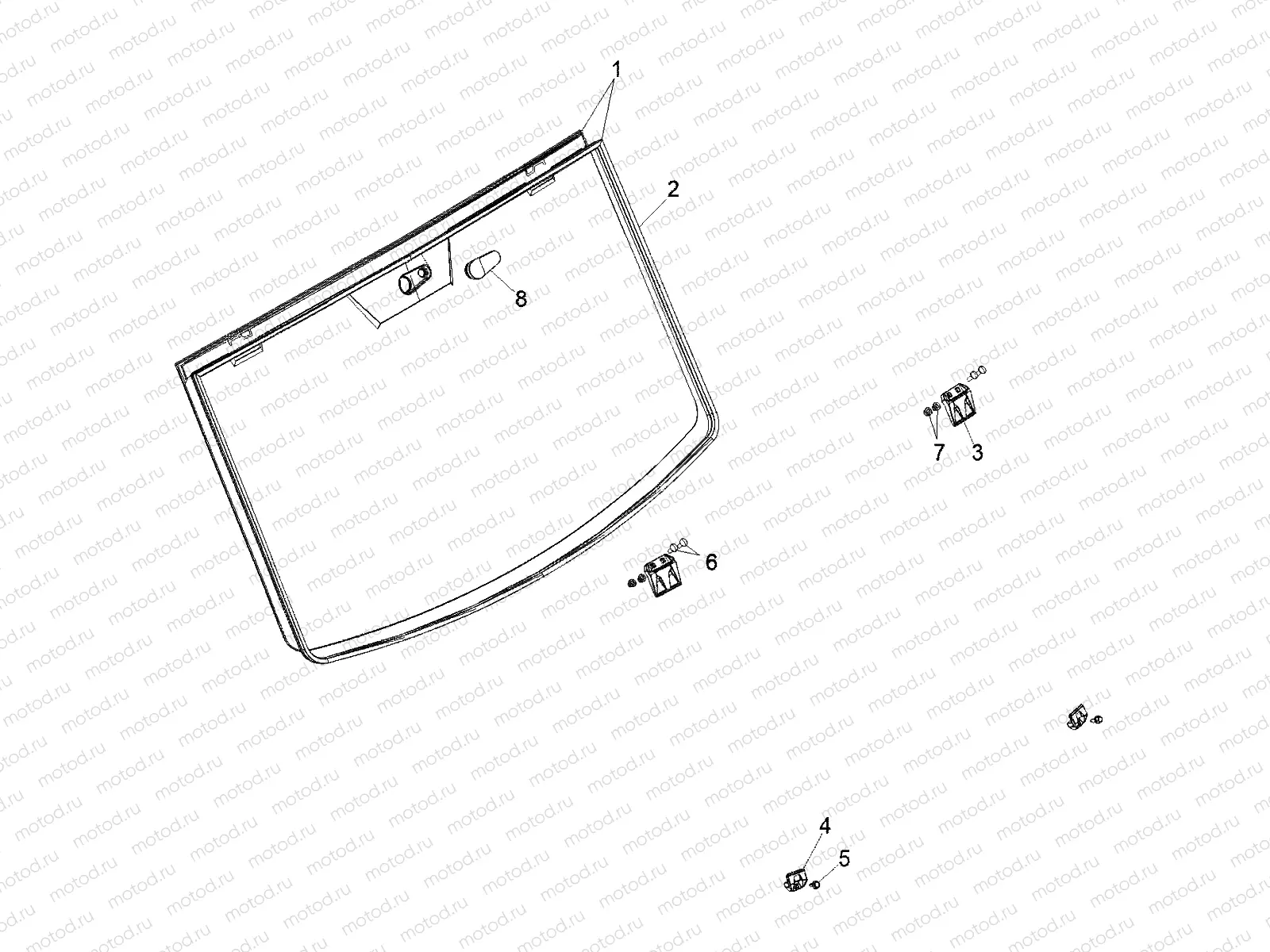 BODY | BODY, WINDSHIELD - D18B4PD1AJ (49BOBCATWINDSHIELD13900DH)