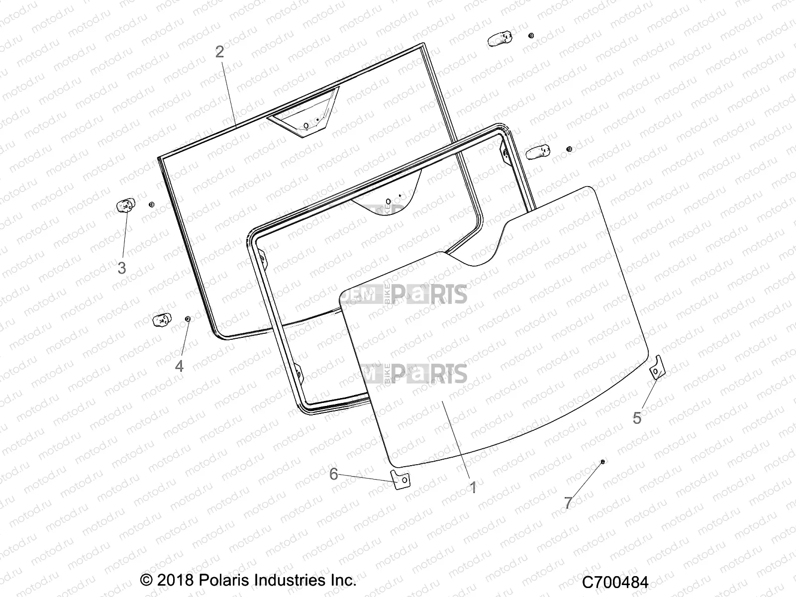 BODY | BODY, WINDSHIELD, FIXED - R19RRU99/A/B (C700484)