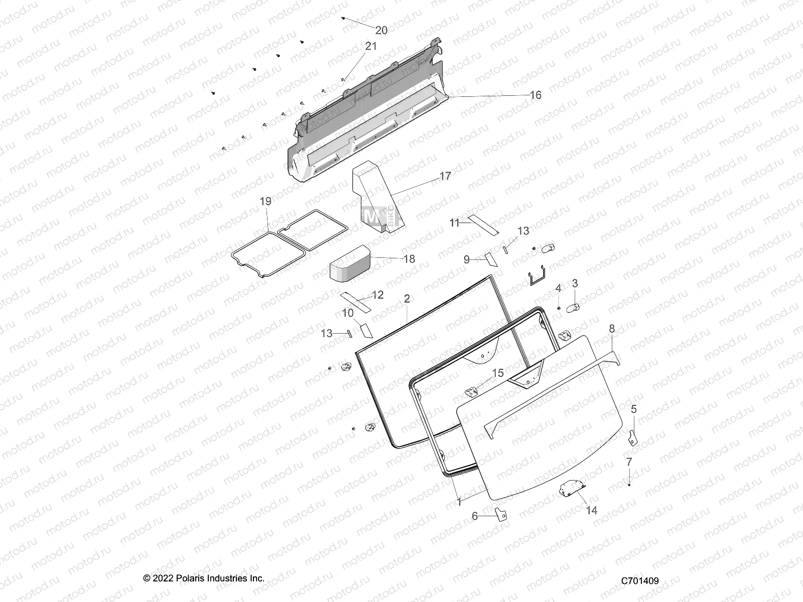BODY | BODY, WINDSHIELD, FIXED - R22RSU99A9/AC/AM/AS/B9/BC/BM/BS (C701409)