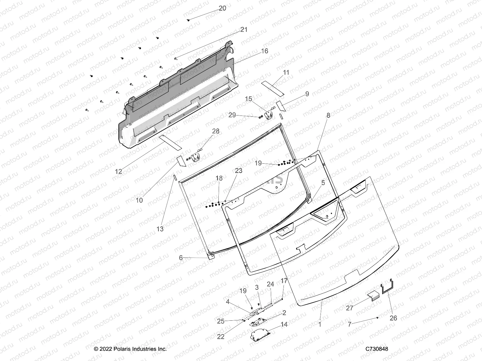 BODY | BODY, WINDSHIELD, FIXED - R23RSU99A9/AJ/AK/AX/B9/BJ/BK/BX (C730848)