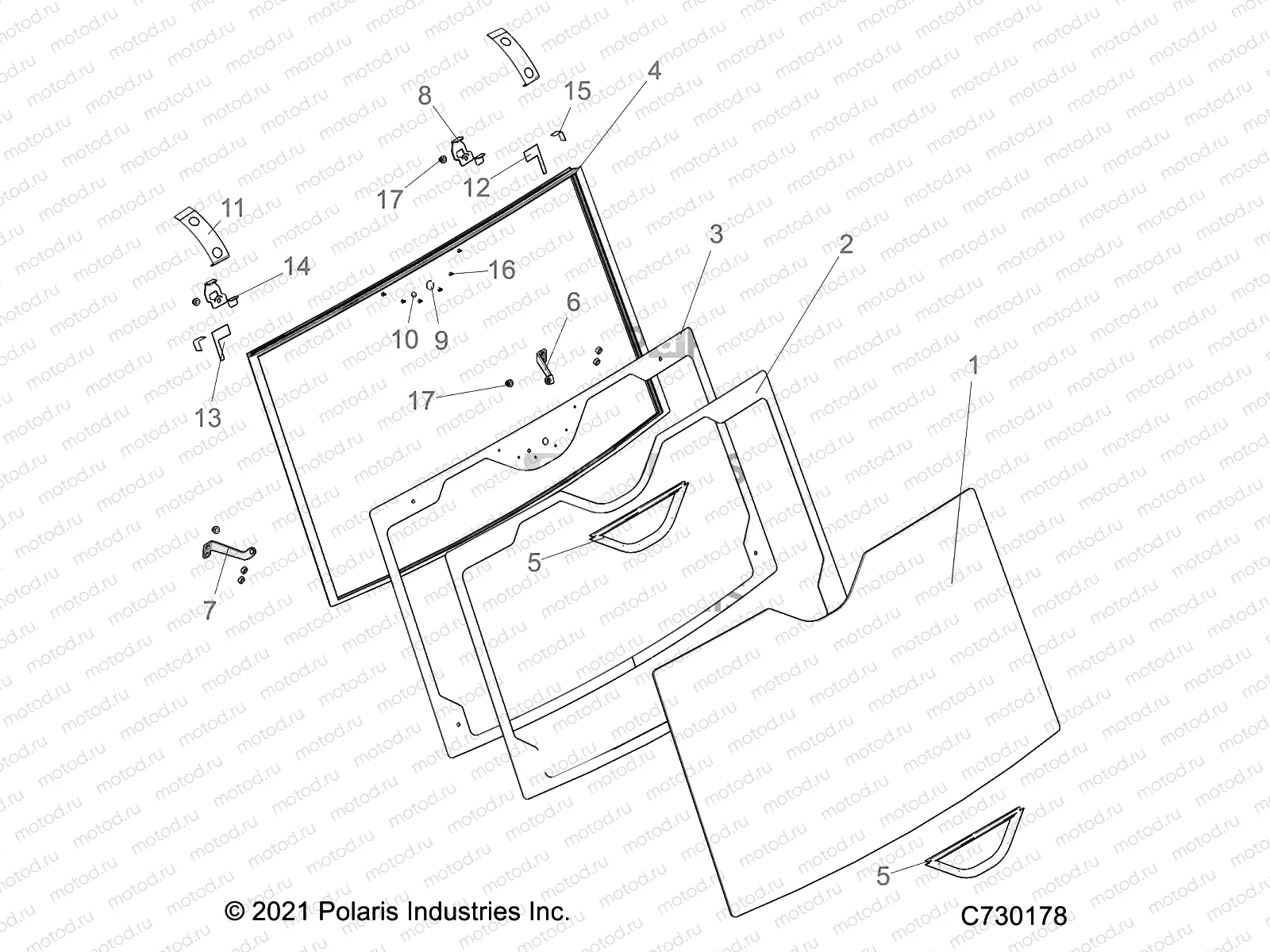 BODY | BODY, WINDSHIELD - R22MAU57B5 (C730178)