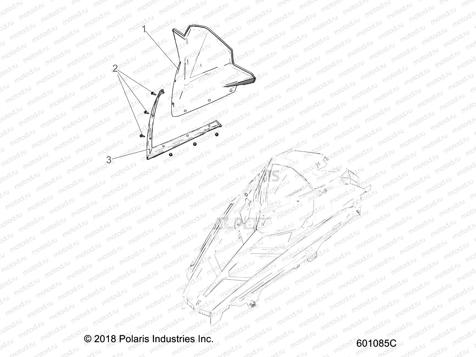 BODY | BODY, WINDSHIELD - S22CBA5TSL (601085C)