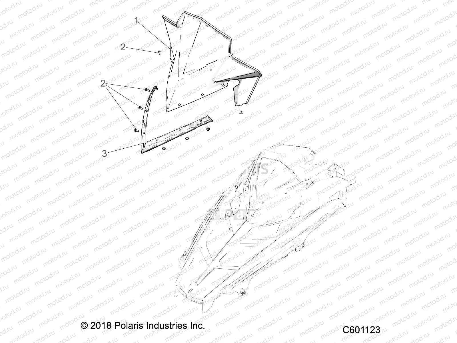 BODY | BODY, WINDSHIELD - S22CEF5TSL (C601123)