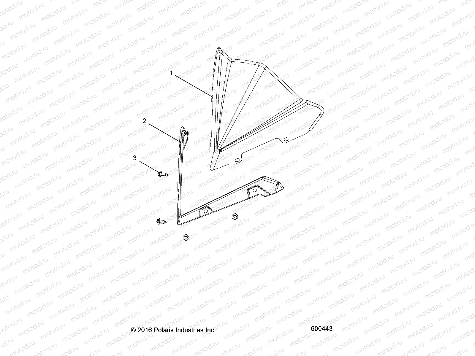 BODY | BODY, WINDSHIELD - S22MDX6DSA/6DEA (600443)