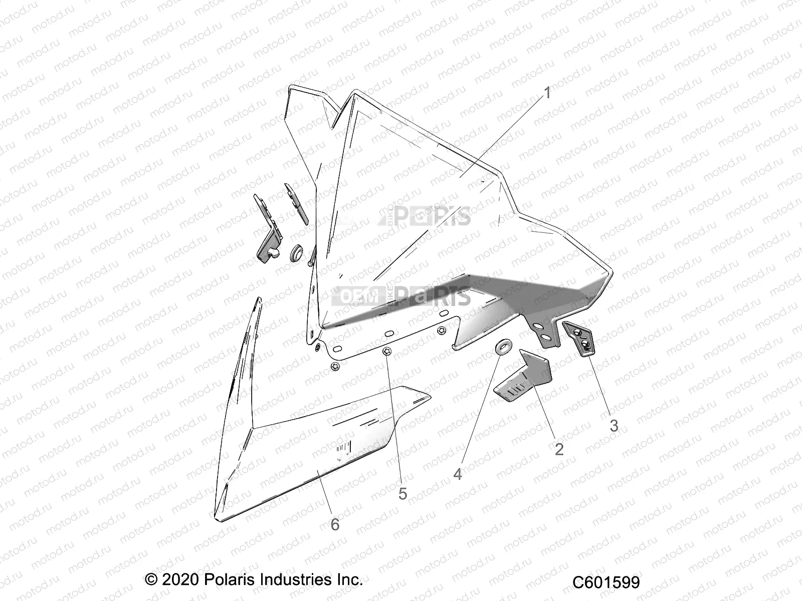 BODY | BODY, WINDSHIELD - S22TKV8RS ALL OPTIONS (C601599)