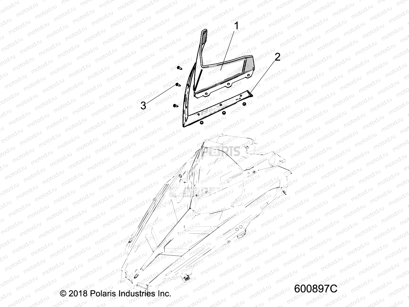 BODY | BODY, WINDSHIELD - S23CBU5TSL (600897C)
