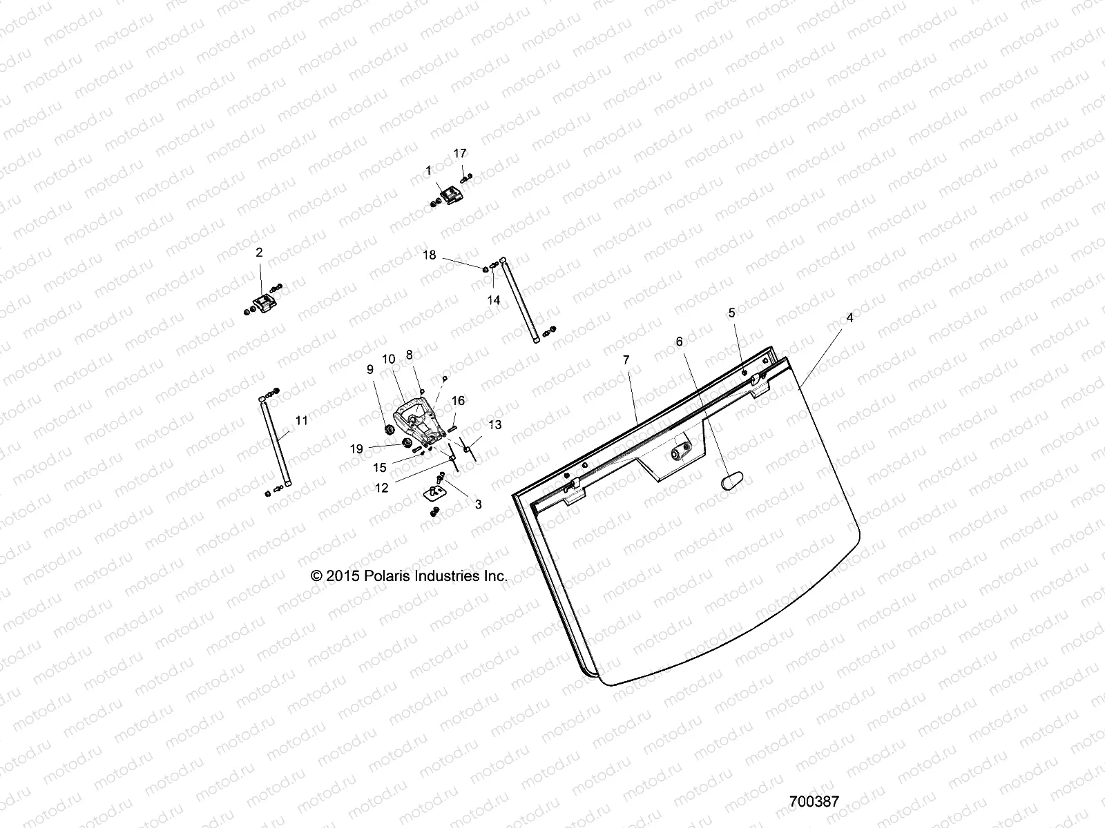 BODY | BODY, WINDSHIELD TIP-OUT - R16RTU87A9/B9 (700387)